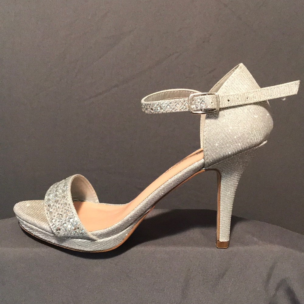Silver Rhinestone Heels